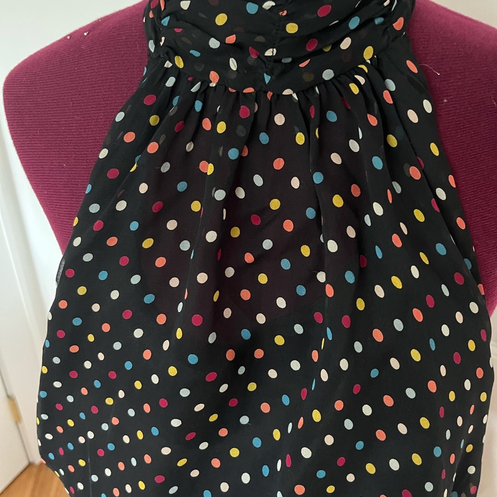 High Neck Rainbow Dot Corey Lynn Calter Dress